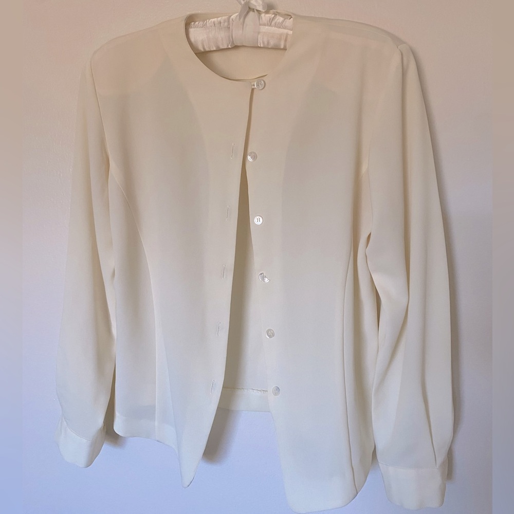 Chaus Semi sheer button up